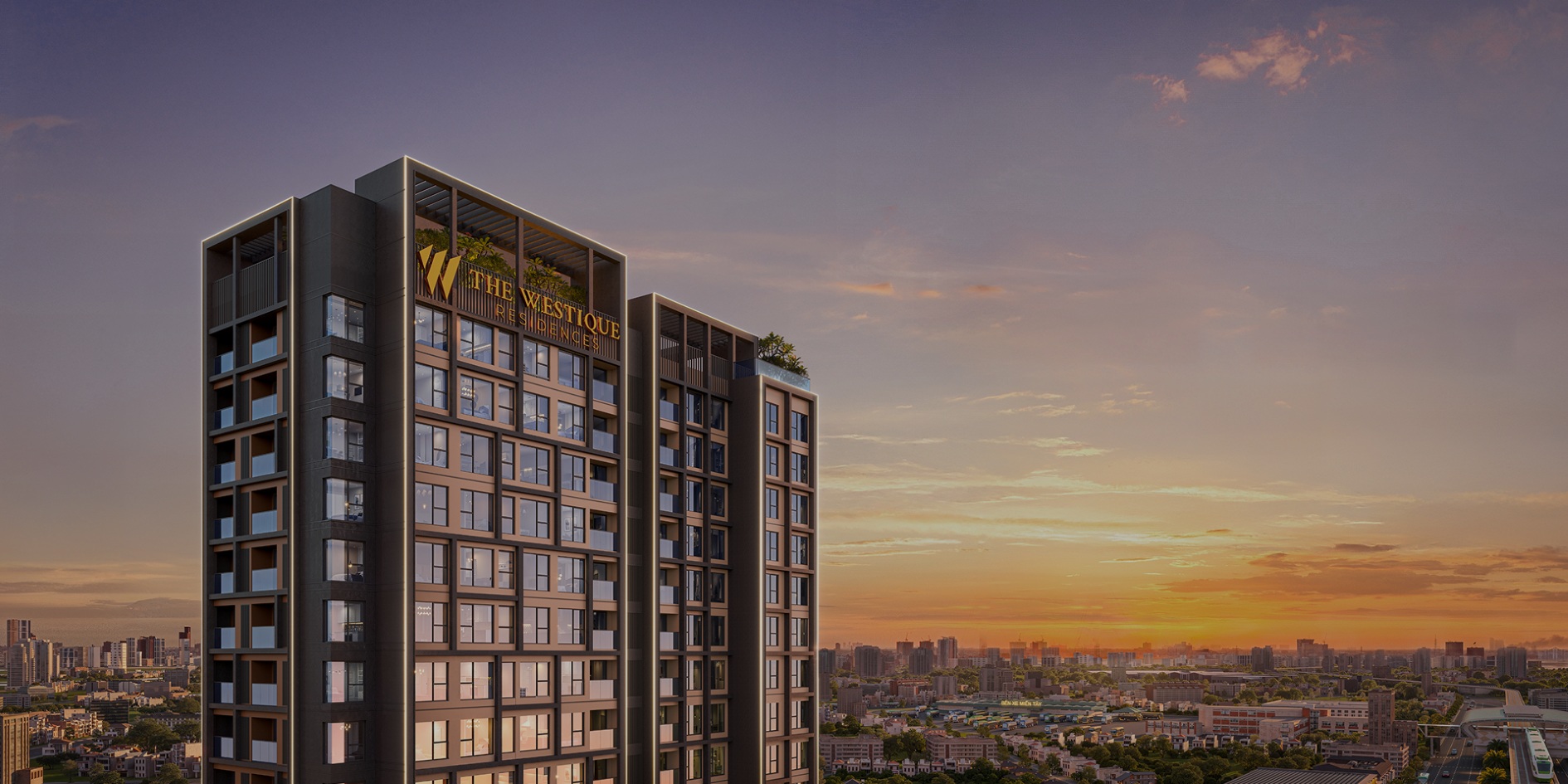 Góc nhìn từ trên cao của dự án căn hộ cao cấp The Westique Residences