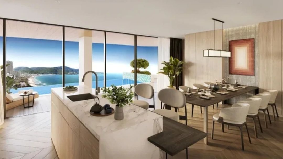 Thiết kế phòng khách sang trọng căn hộ 2 phòng ngủ The Westique Residences Bình Tân