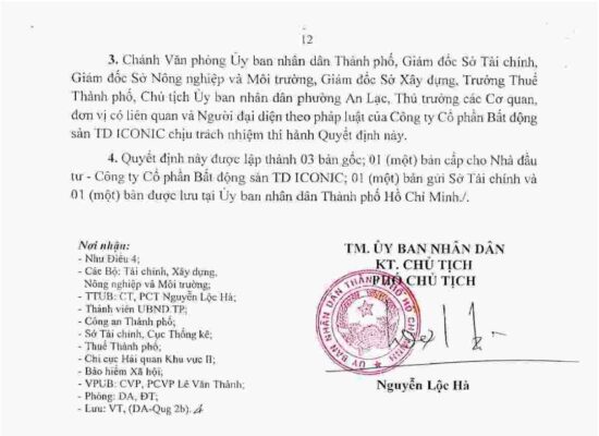 chấp thuận chủ trương đầu tư The Westique Residences