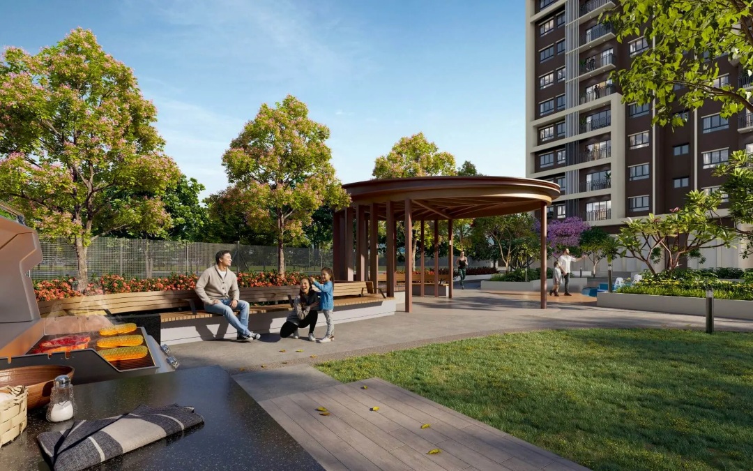 Khu vực tiệc nướng BBQ ngoài trời tiện nghi tại The Westique Residences