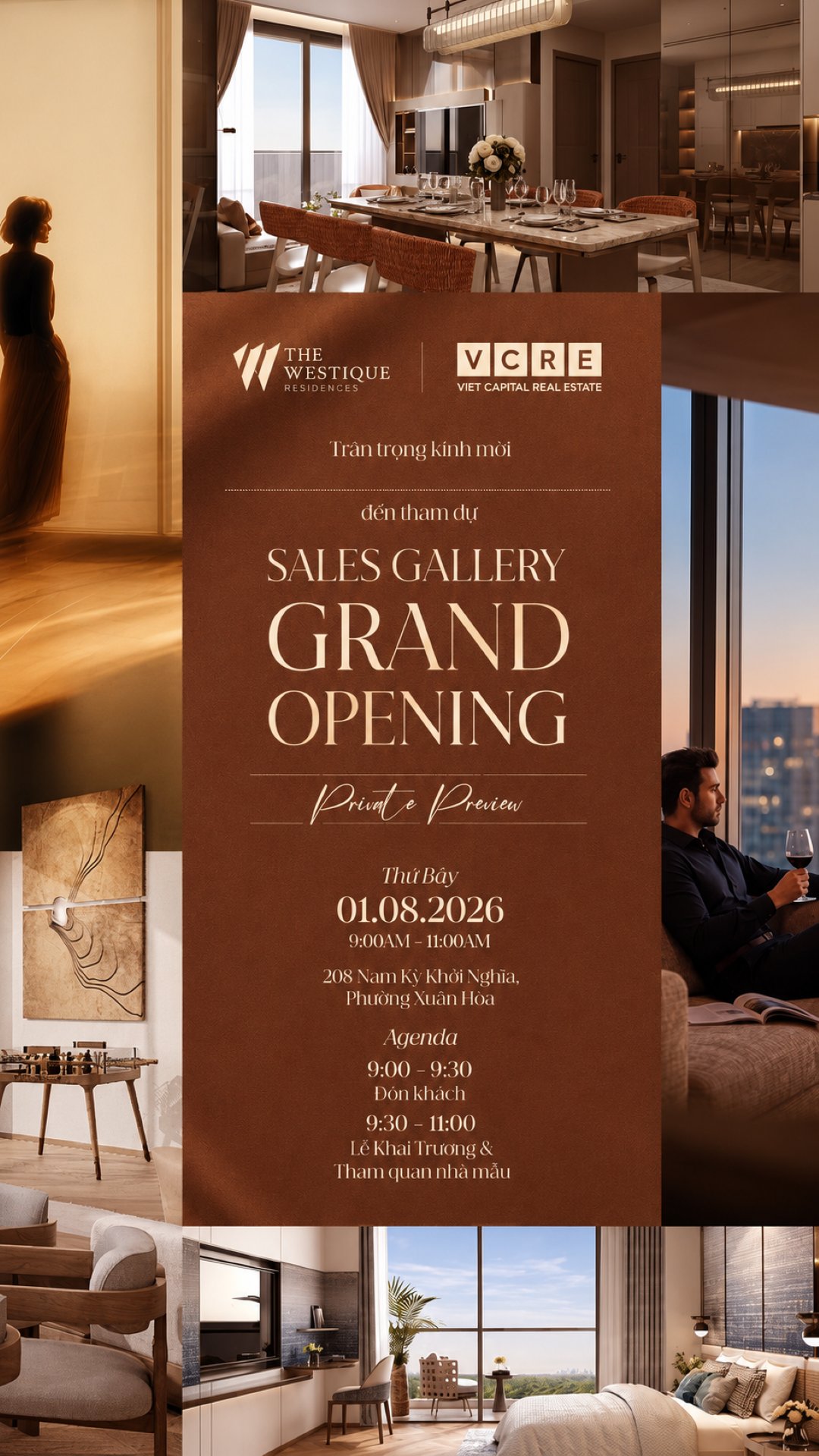 Thư mời sự kiện Sales Gallery Grand Opening The Westique Residences