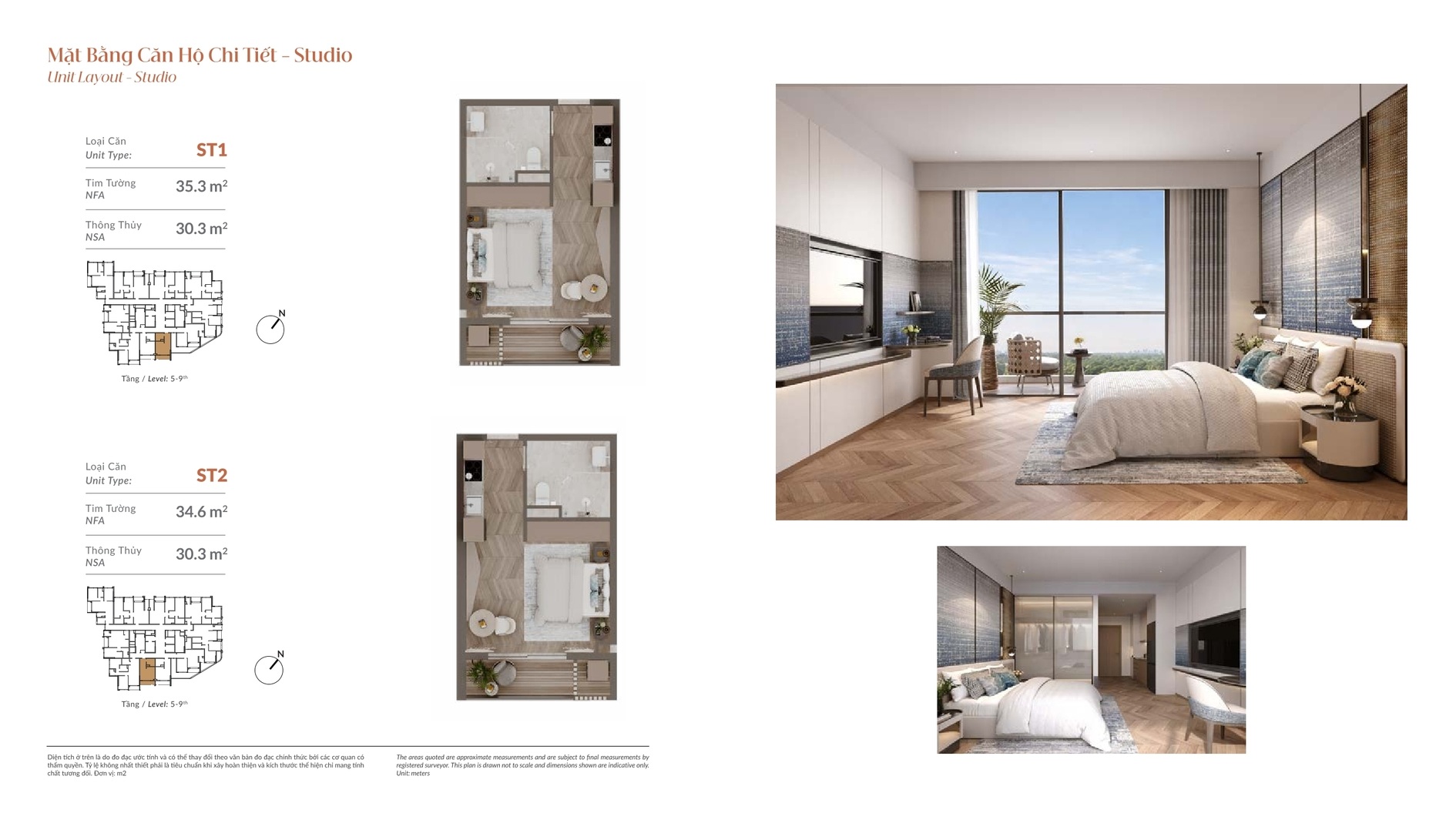 Mặt bằng layout căn hộ Studio The Westique