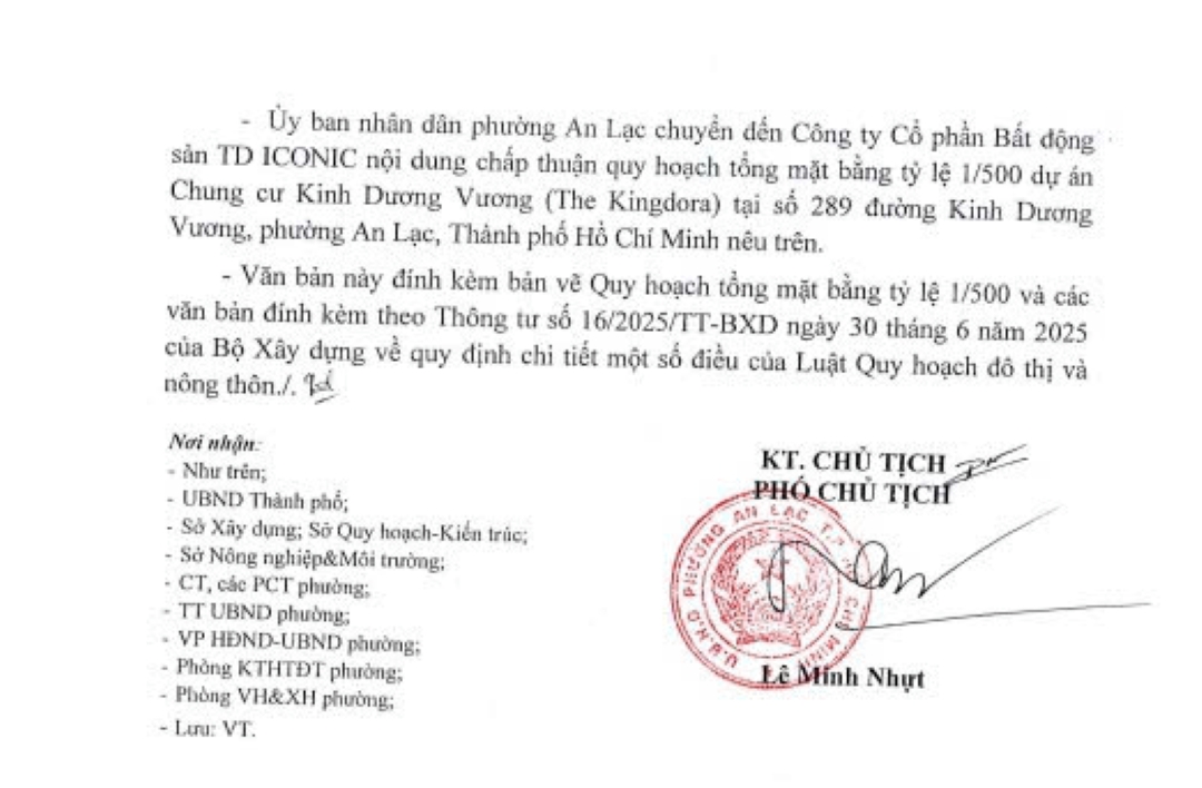 Ý nghĩa quy hoạch 1/500 đối với dự án The Westique Residences